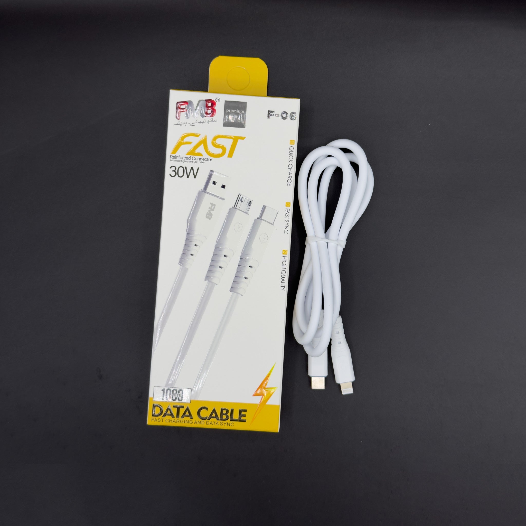 FMB Unicorn 30W USB-A to Type-C Fast Charging Cable 1M - Reinforced Data Cable