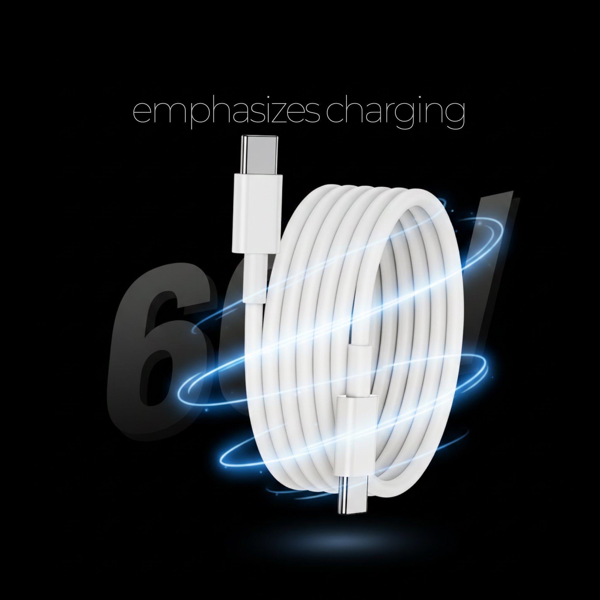 60W USB-C to USB-C Fast Charging Cable - iPhone 15/16/17 Series & iPad 1M