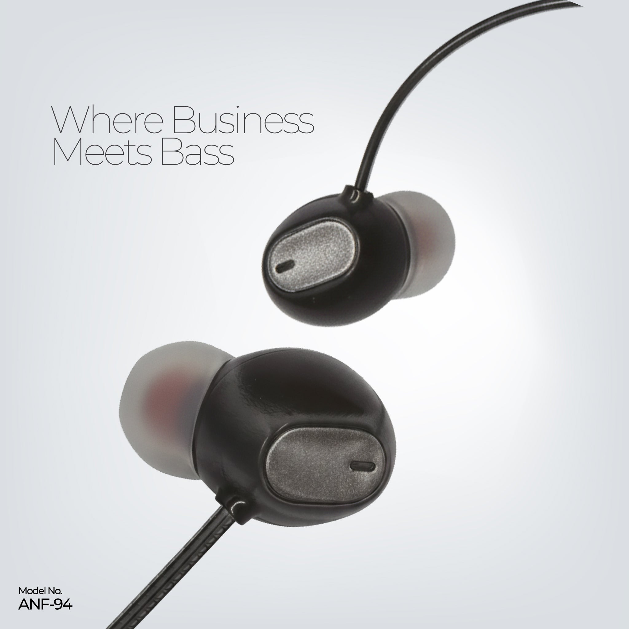 FMB ANF-94 Business Wired Earphones - Drum Sound Deep Bass with Mic 3.5mm