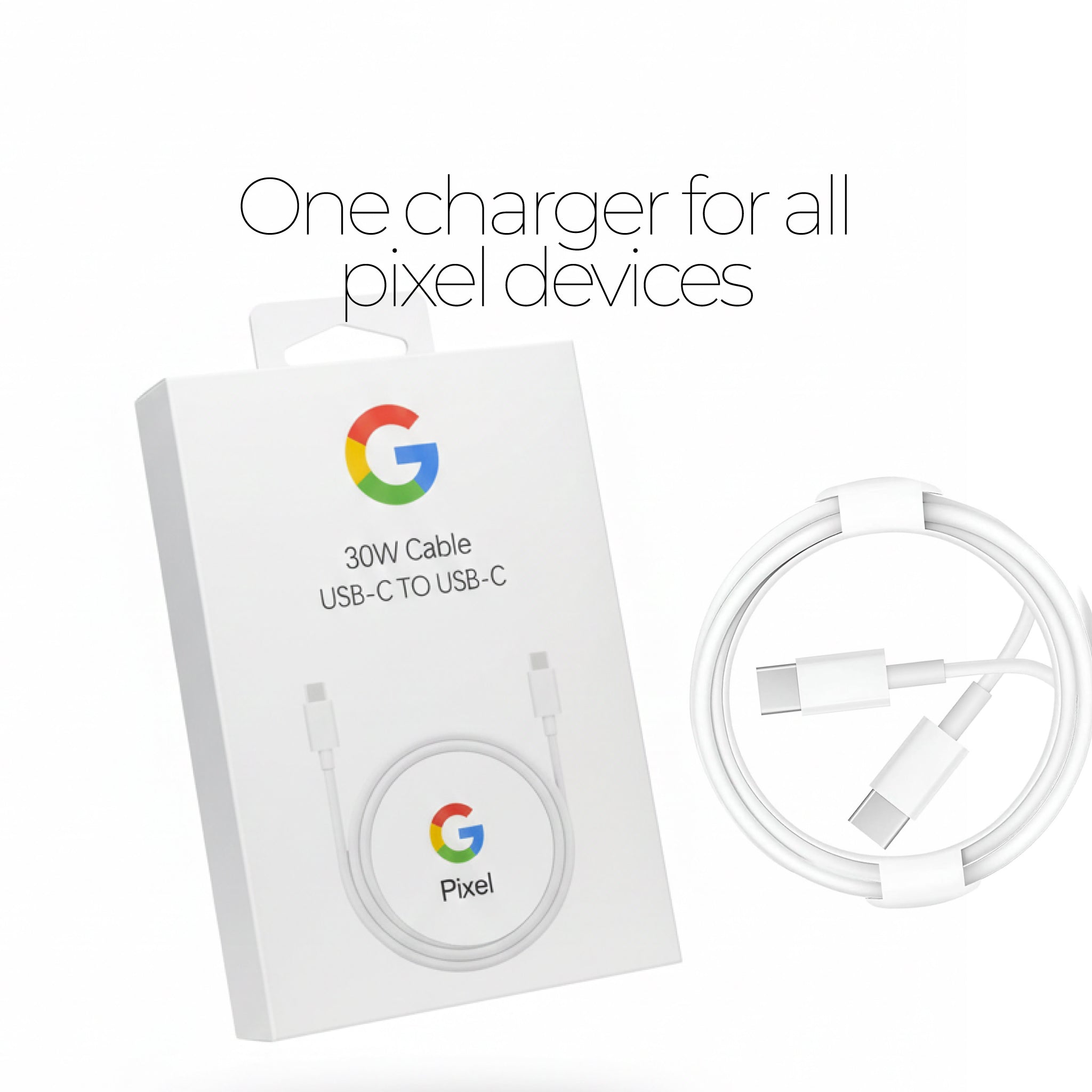 Google Pixel 30W USB-C to USB-C Fast Charging Cable 1M - Pixel 9/10 Series