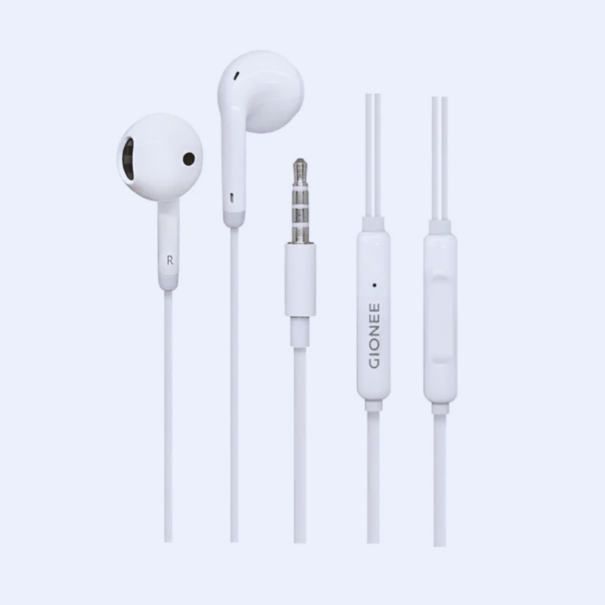 Gionee Wired Earphones with Mic - In-Ear Handsfree 3.5mm for Android & iOS