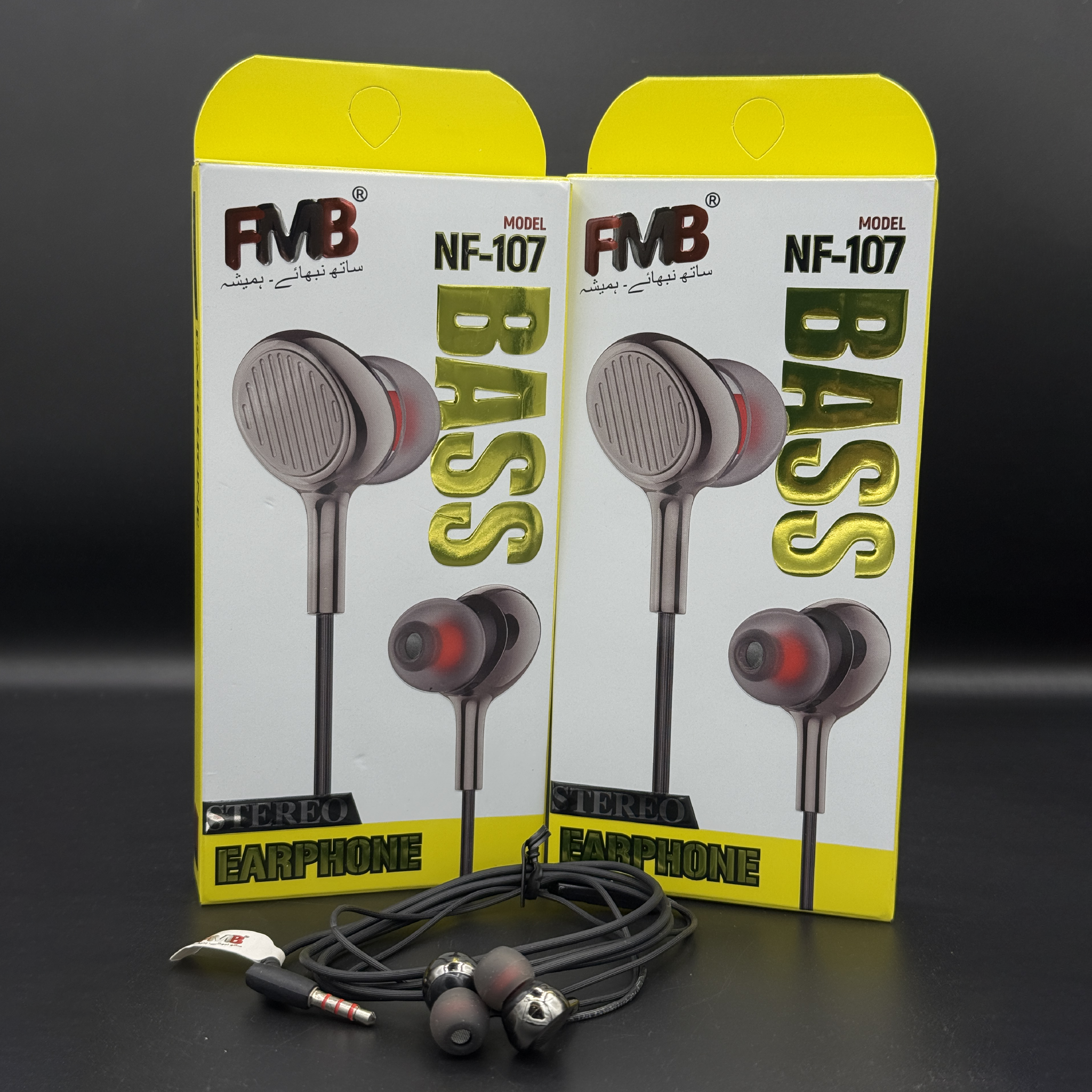 FMB NF-107 Gaming Stereo Earphones - Metal Housing with Mic & Bass Boost