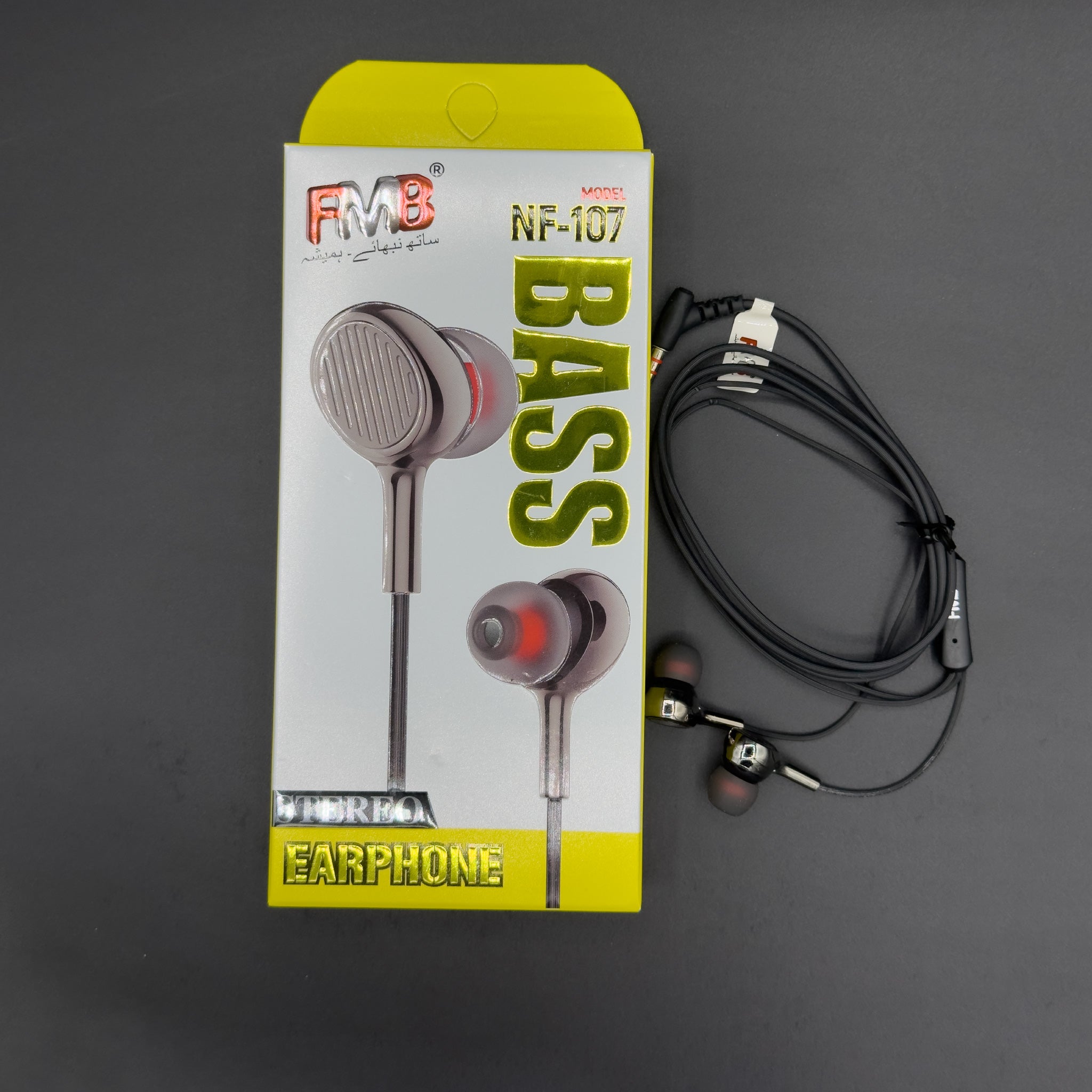 FMB NF-107 Gaming Stereo Earphones - Metal Housing with Mic & Bass Boost