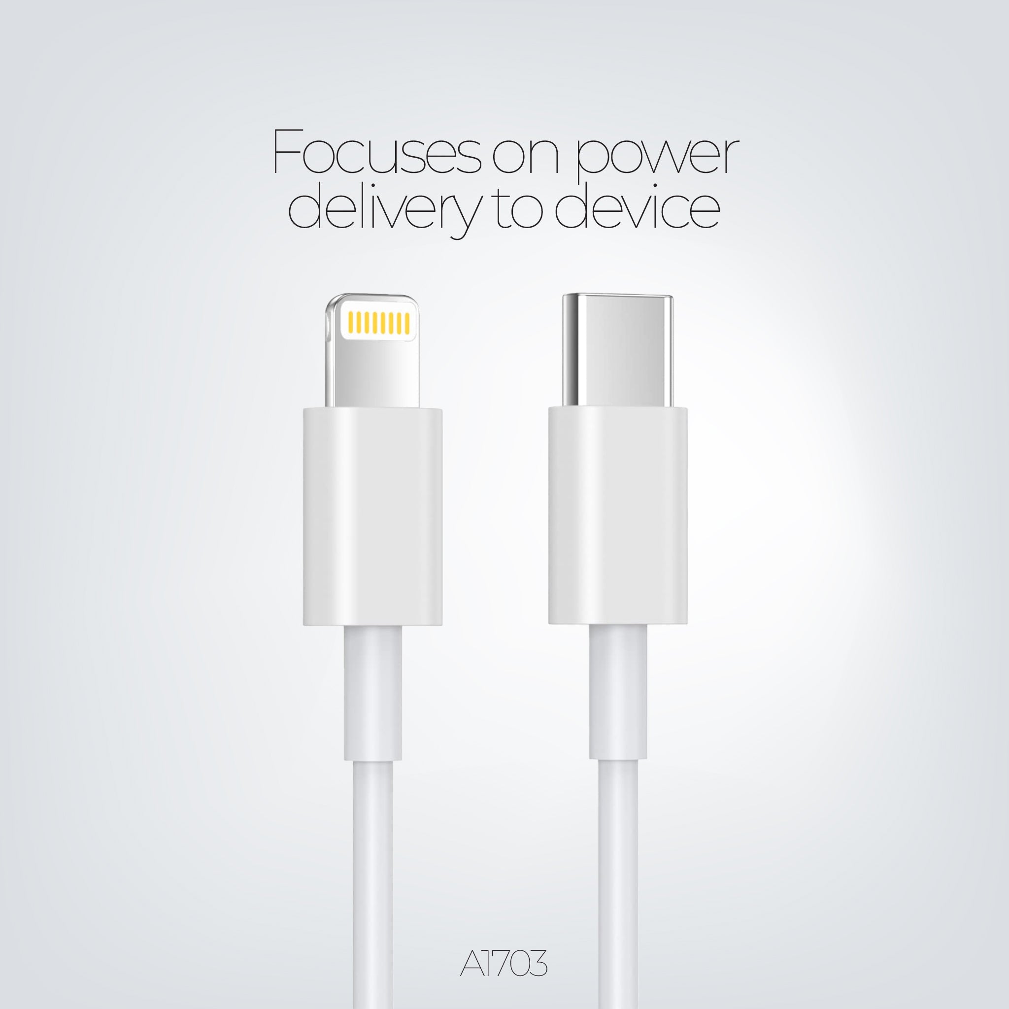 USB-C to Lightning Cable - Fast Charging PD Cable for iPhone & iPad 1M