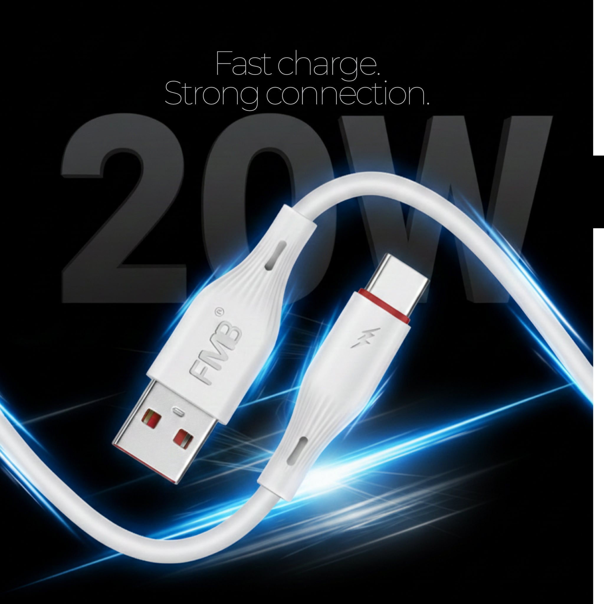 FMB 20W USB-C to USB-C Fast Charging Cable 1M - Type-C Data Cable